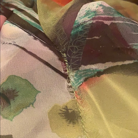 Gauzy Tropical Mini Dress Sz S - Picture 9 of 10